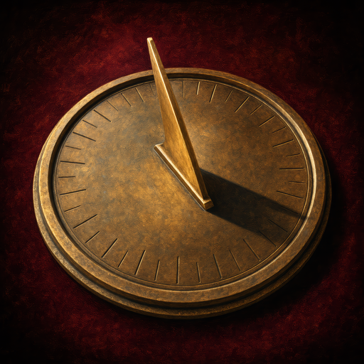 Where in Time logomark — antique bronze sundial